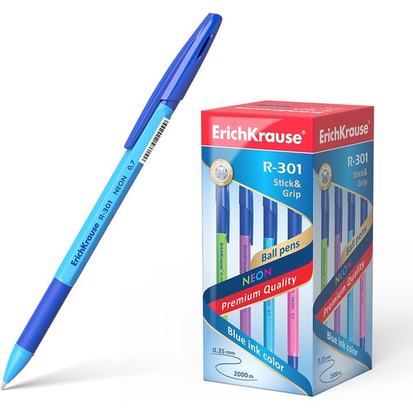   , 0.7 ,  Standard, , ErichKrause R-301 Stick&Grip Neon