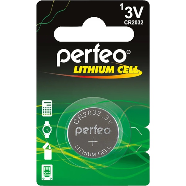  CR2032, 3.0 V, Perfeo Lithium Cell